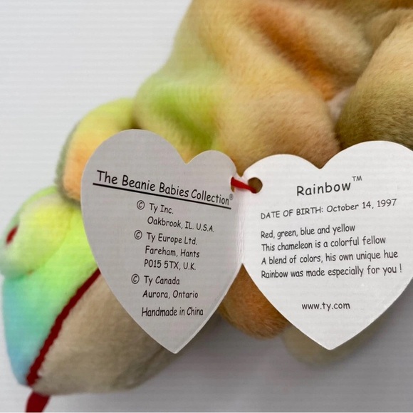 Lot Of 3 Vintage TY BEANIE BABIES 1997-1998 Beanies Scorch Rocket Rainbow - Picture 2 of 7